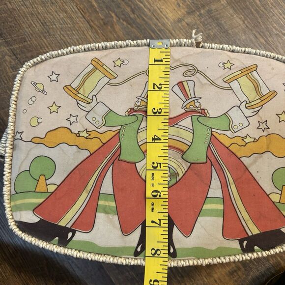 Vintage 1970s Belding Corticelli Sewing Basket Peter Max Style Print - Picture 12 of 13